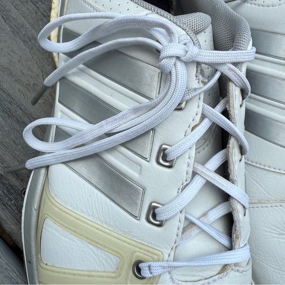 Adidas Adipower Boost Mens 10.5 White and Grey Golf Cleats - Picture 7 of 16